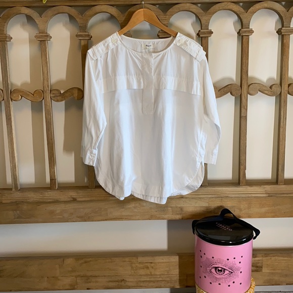 Madewell Tops - Madewell Cotton Henley Popover Blouse size M